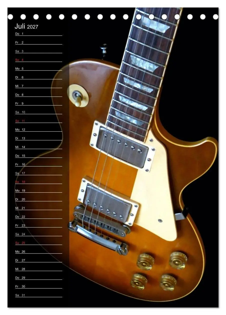 Bild: 9783594145531 | ROCKGITARREN in Szene gesetzt / Geburtstagskalender (Tischkalender...
