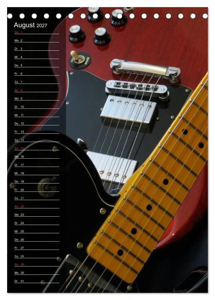 Bild: 9783594145531 | ROCKGITARREN in Szene gesetzt / Geburtstagskalender (Tischkalender...