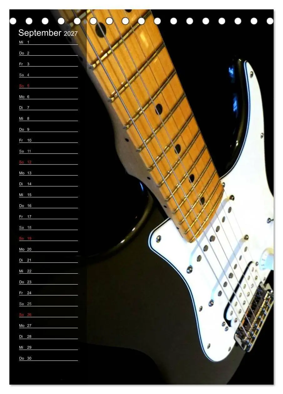 Bild: 9783594145531 | ROCKGITARREN in Szene gesetzt / Geburtstagskalender (Tischkalender...