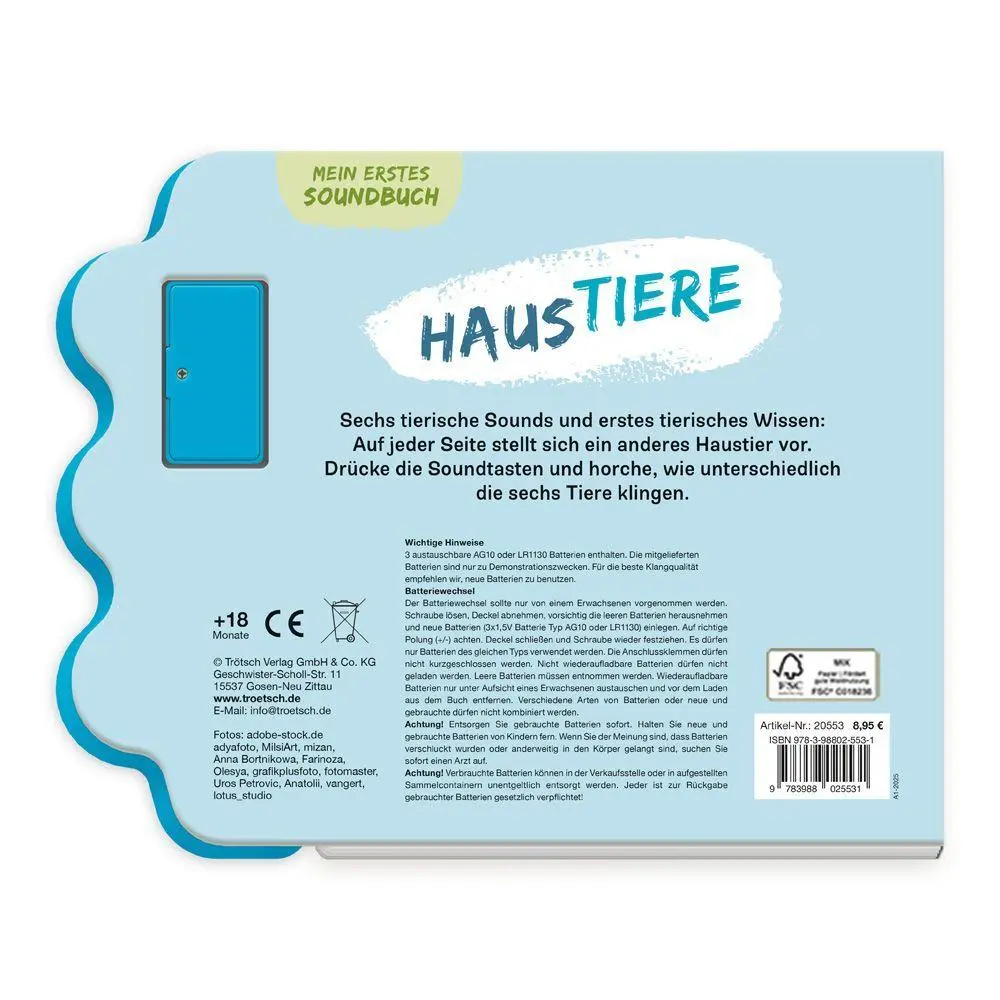 Bild: 9783988025531 | TRÖTSCH - Soundbuch Mein erstes Soundbuch Haustiere Ab 1,5 Jahren | KG