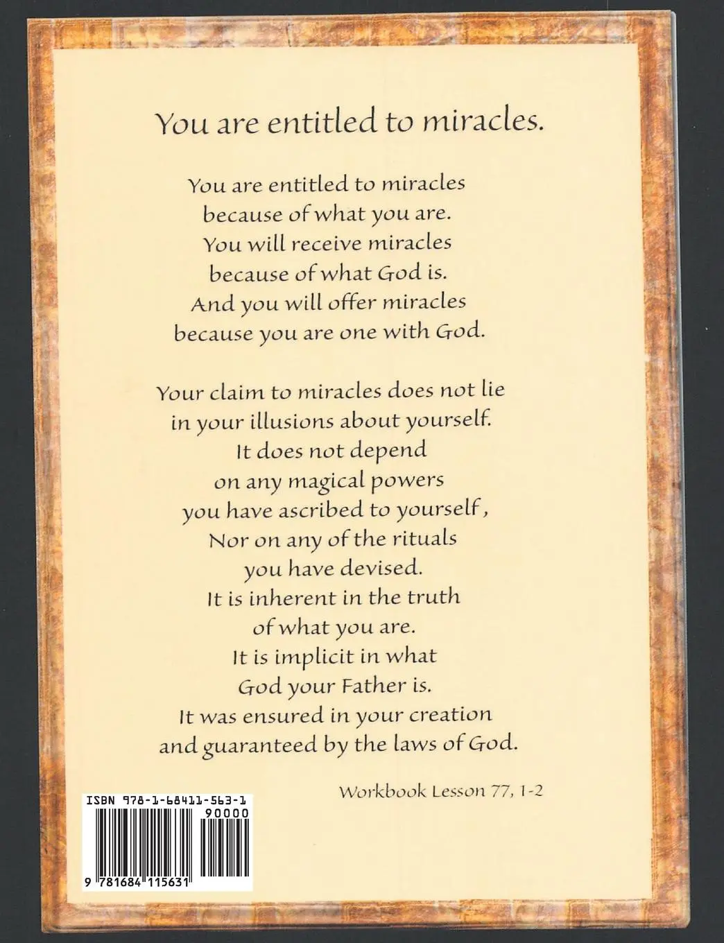Rückseite: 9781684115631 | A Course in Miracles-Original Edition | Helen Schucman | Taschenbuch