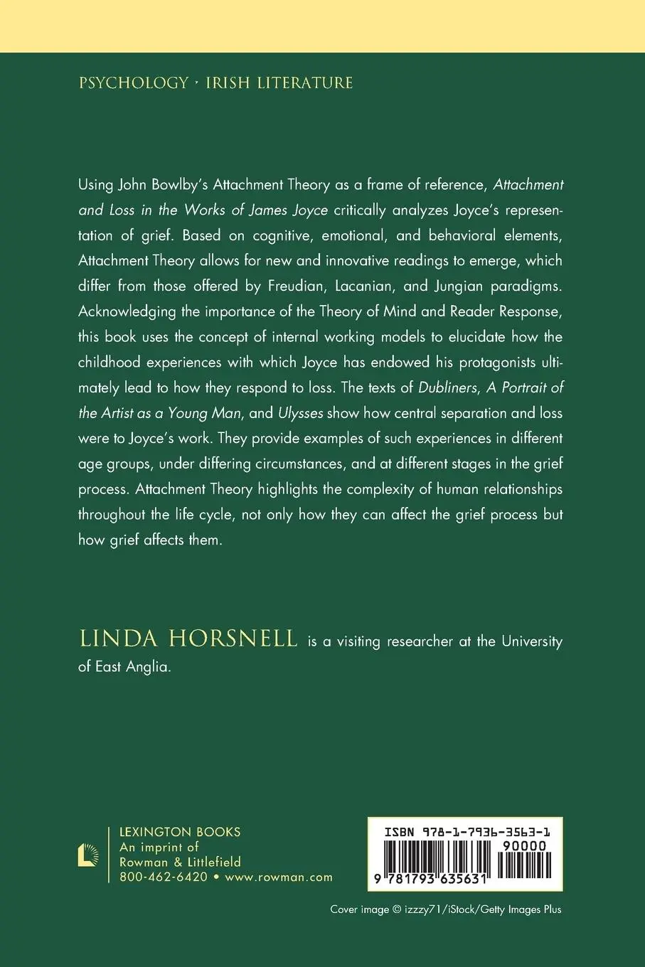 Rückseite: 9781793635631 | Attachment and Loss in the Works of James Joyce | Linda Horsnell