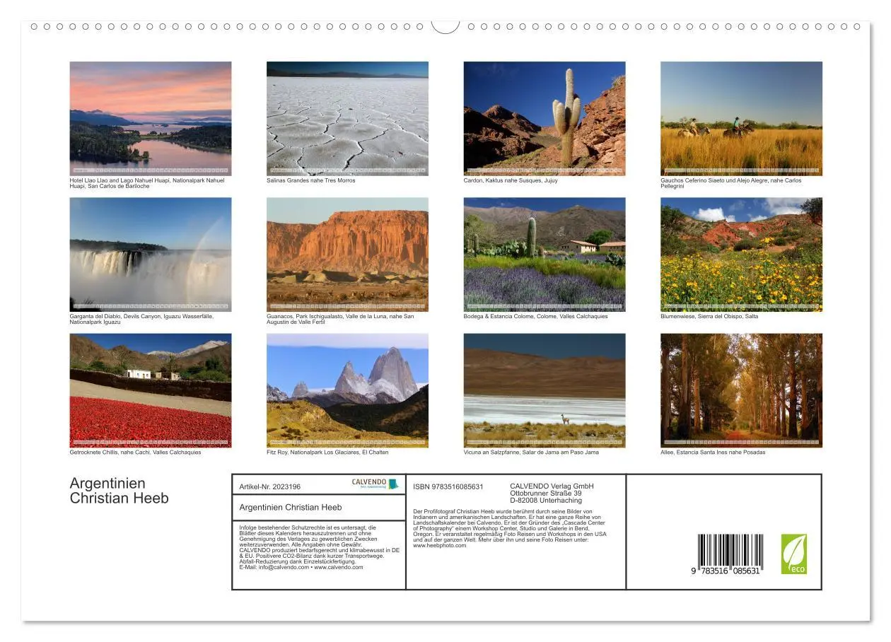 Bild: 9783516085631 | Argentinien Christian Heeb (hochwertiger Premium Wandkalender 2026...