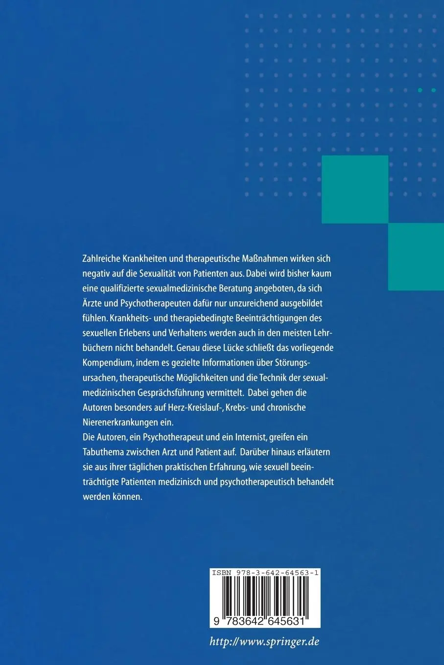 Rückseite: 9783642645631 | Sexualstorungen durch Krankheit und Therapie | Hartlapp (u. a.) | Buch