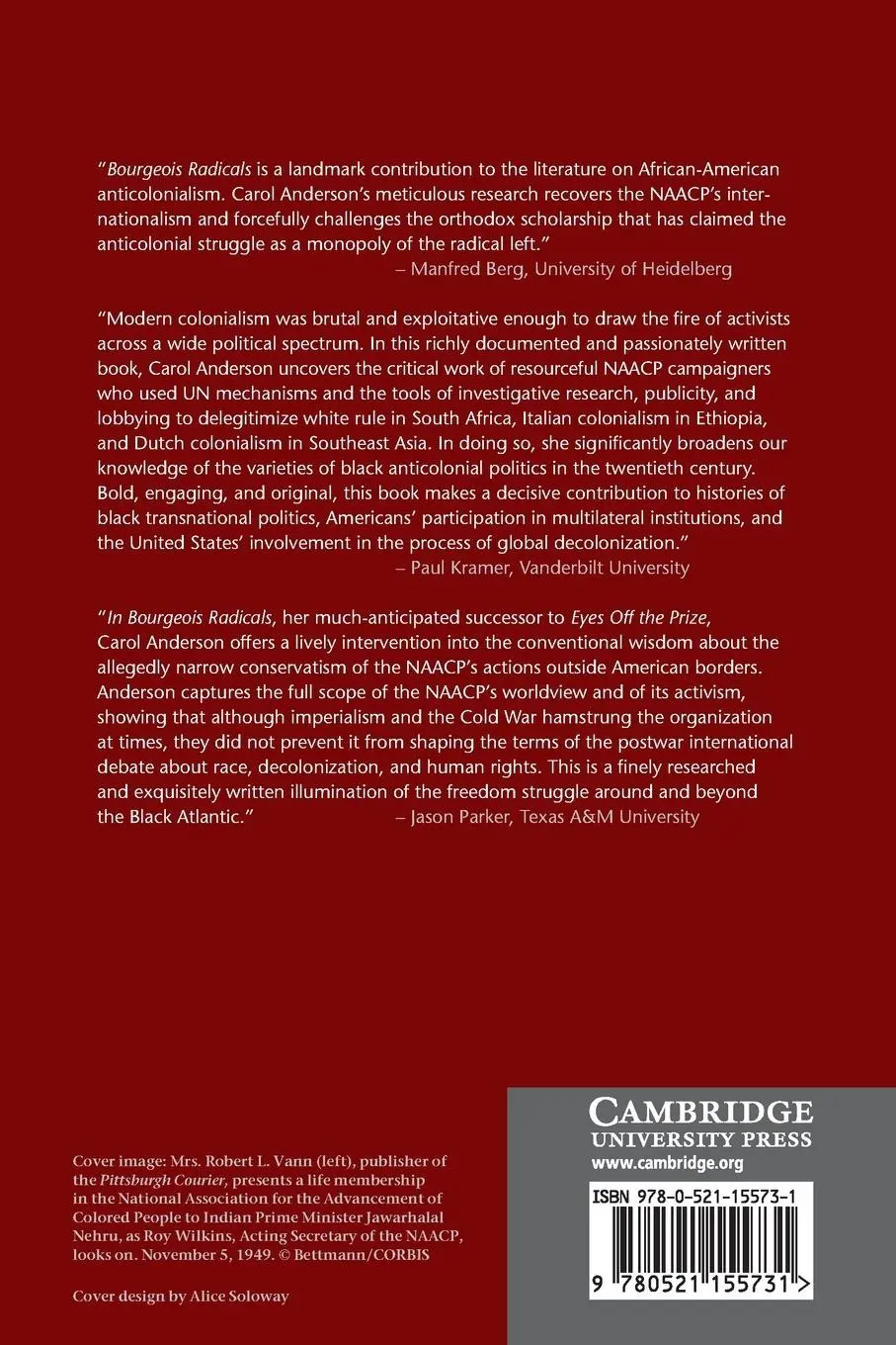 Rückseite: 9780521155731 | Bourgeois Radicals | Carol Anderson | Taschenbuch | Englisch | 2015