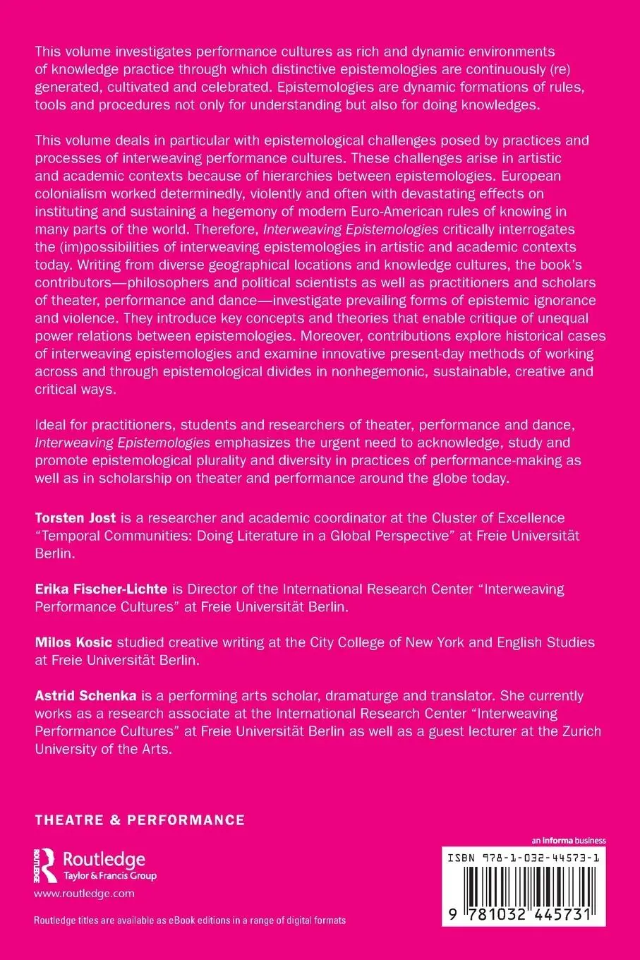 Rückseite: 9781032445731 | Performance Cultures as Epistemic Cultures, Volume II | Jost (u. a.)