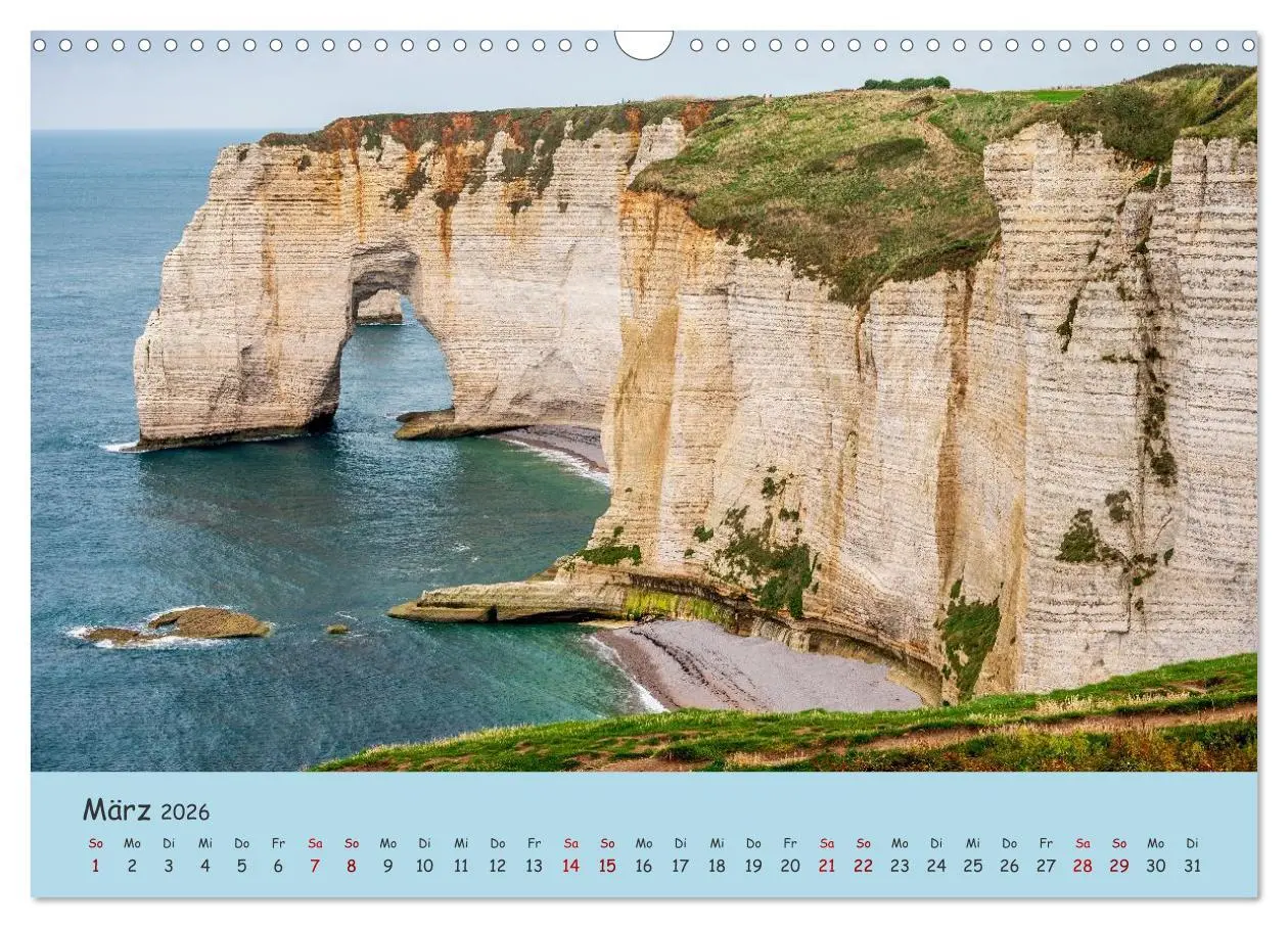 Bild: 9783516215731 | Unterwegs in der Normandie (Wandkalender 2026 DIN A3 quer),...
