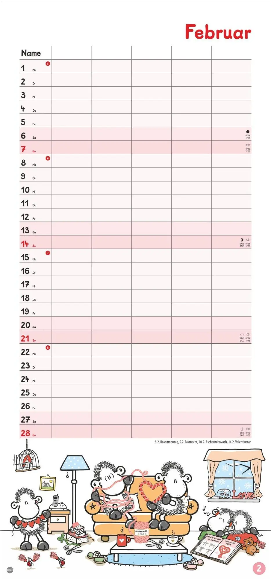 Bild: 9783756415731 | sheepworld Familienplaner 2027 | Heye | Kalender | Spiralbindung