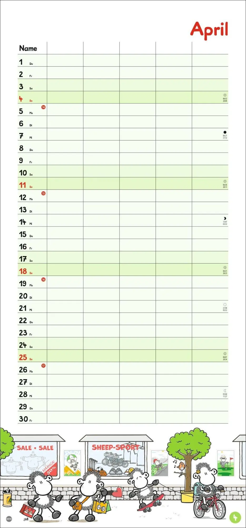 Bild: 9783756415731 | sheepworld Familienplaner 2027 | Heye | Kalender | Spiralbindung