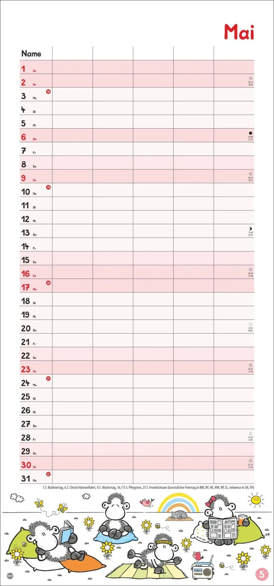 Bild: 9783756415731 | sheepworld Familienplaner 2027 | Heye | Kalender | Spiralbindung