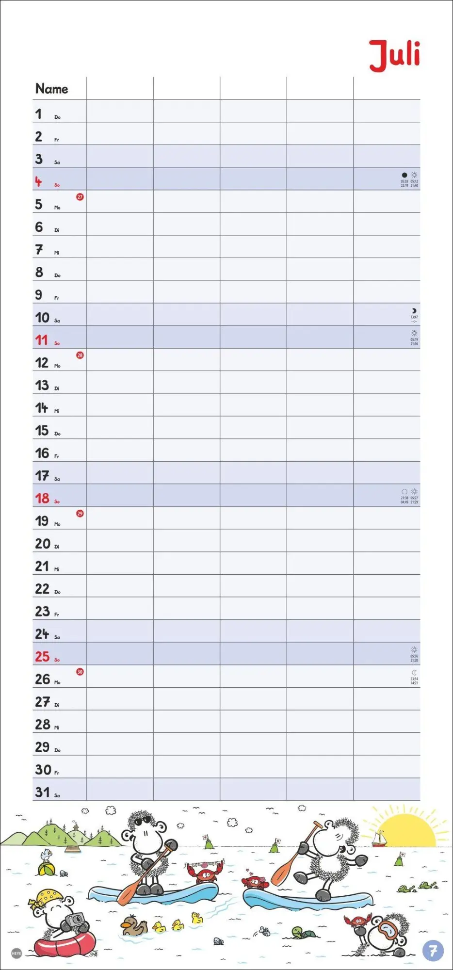 Bild: 9783756415731 | sheepworld Familienplaner 2027 | Heye | Kalender | Spiralbindung