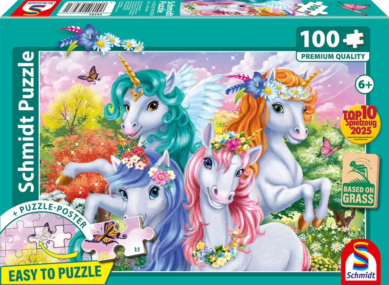 Cover: 4001504565831 | Einhorn-Schnappschuss | Kinderpuzzle Graspappe Standard 100 Teile