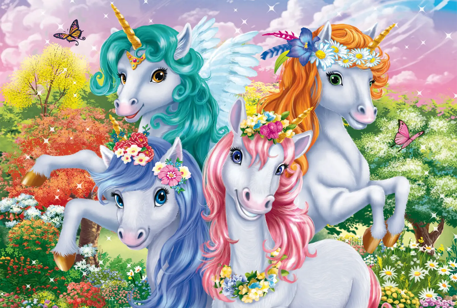 Bild: 4001504565831 | Einhorn-Schnappschuss | Kinderpuzzle Graspappe Standard 100 Teile