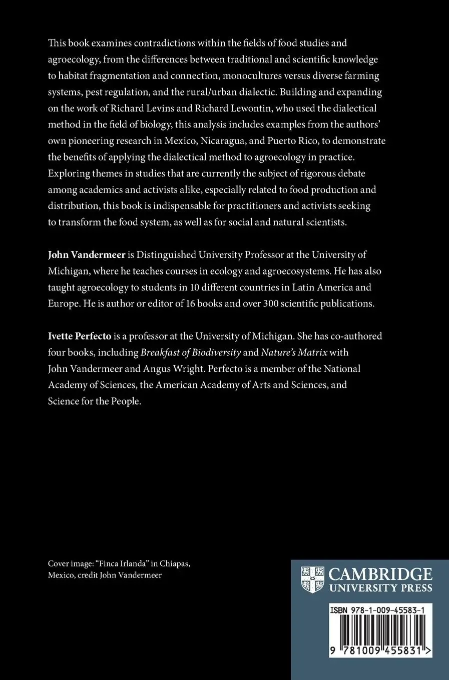 Rückseite: 9781009455831 | The Dialectical Agroecologist | John Vandermeer (u. a.) | Buch | 2024