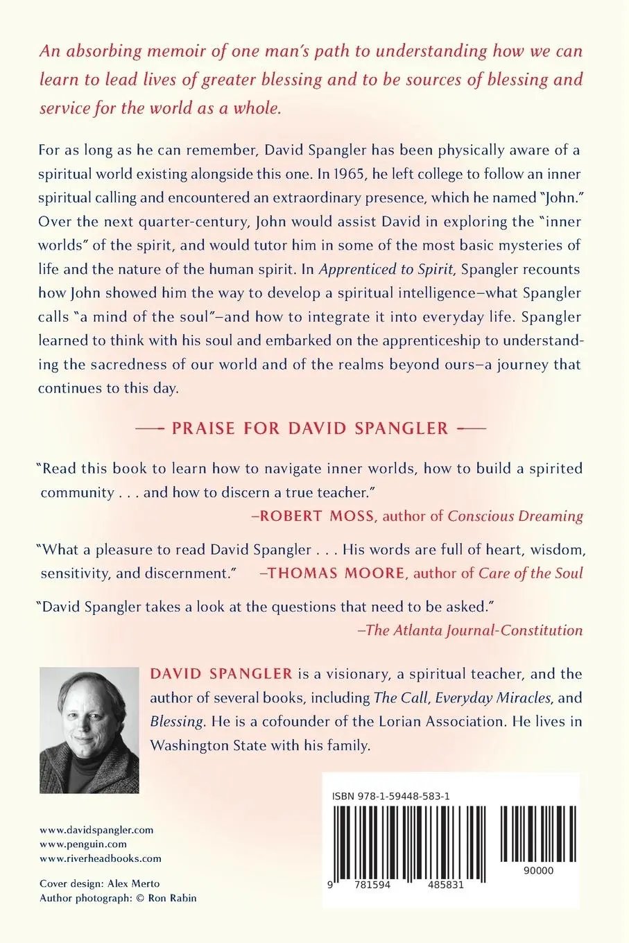 Rückseite: 9781594485831 | Apprenticed To Spirit | The Education of a Soul | David Spangler