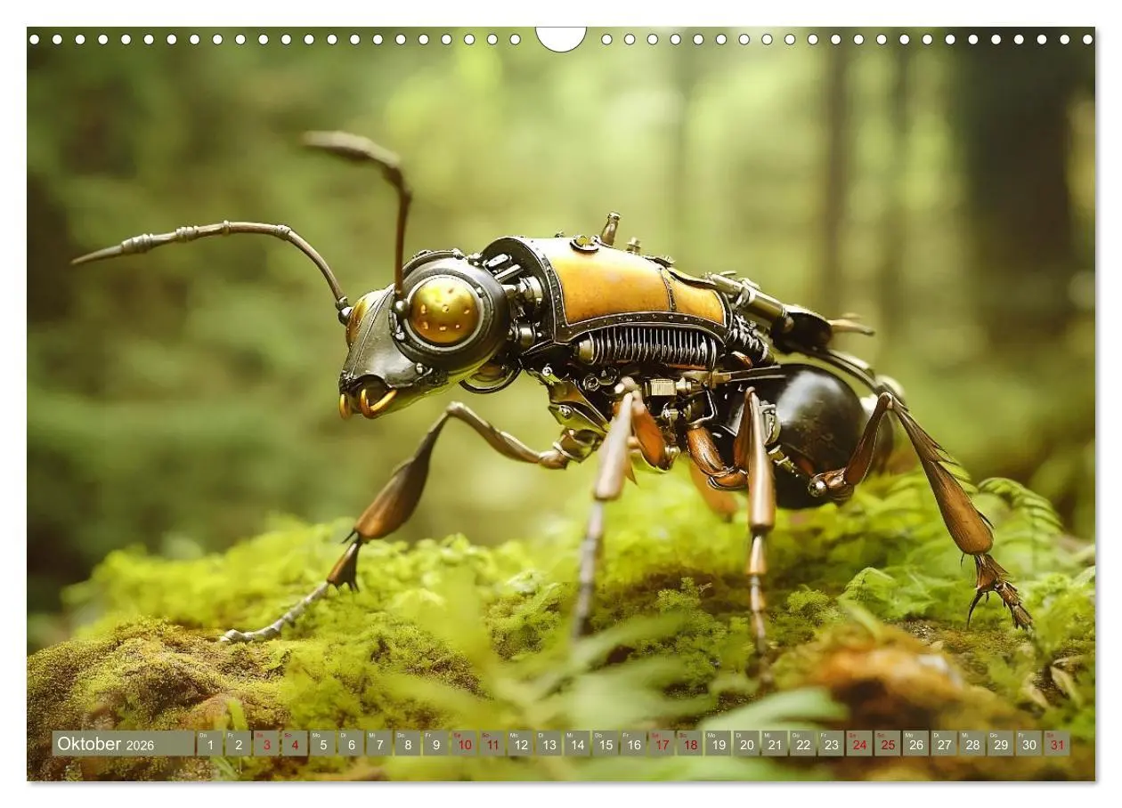Bild: 9783457355831 | Die fantastische Welt der Steampunk-Insekten (Wandkalender 2026 DIN...