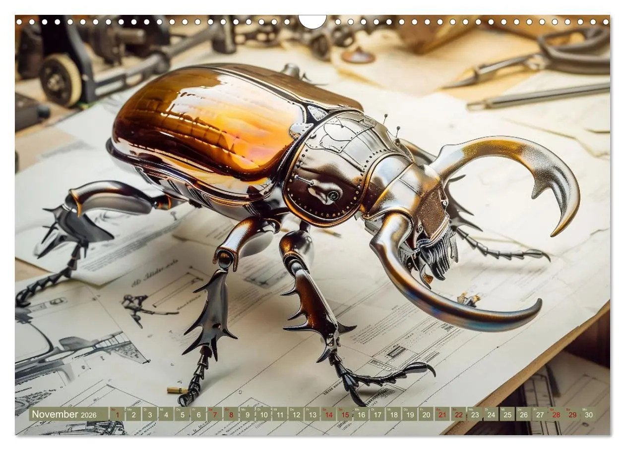Bild: 9783457355831 | Die fantastische Welt der Steampunk-Insekten (Wandkalender 2026 DIN...