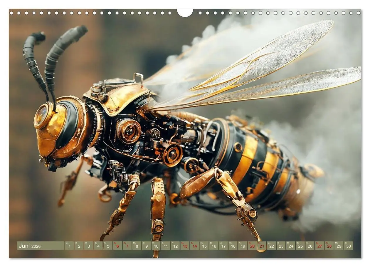 Bild: 9783457355831 | Die fantastische Welt der Steampunk-Insekten (Wandkalender 2026 DIN...