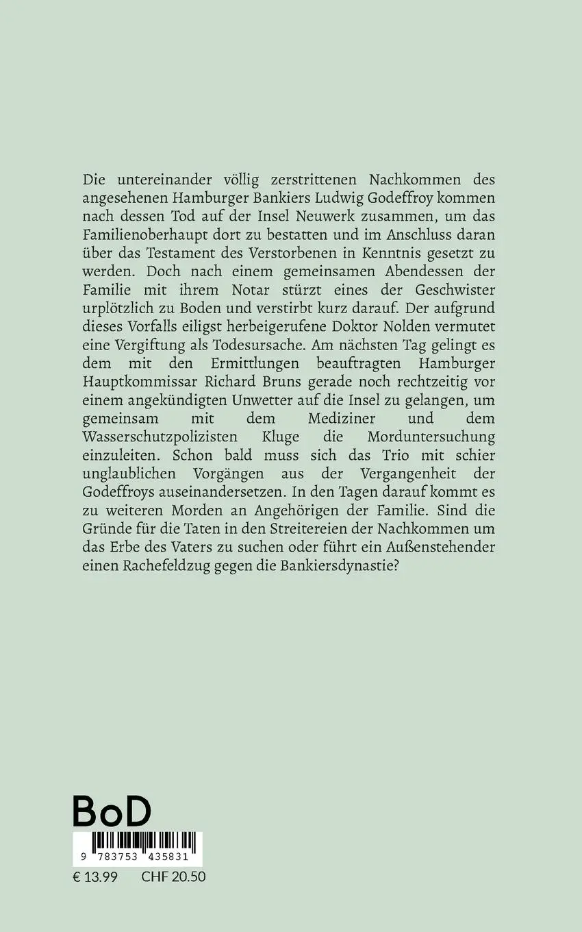 Rückseite: 9783753435831 | Das Sterben auf Neuwerk | Kriminalroman | Dieter Heymann | Taschenbuch