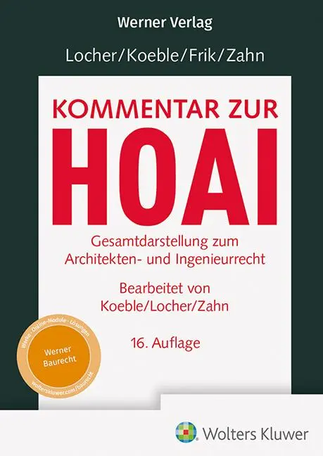 Cover: 9783804155831 | Kommentar zur HOAI | Ulrich Locher (u. a.) | Buch | 1592 S. | Deutsch