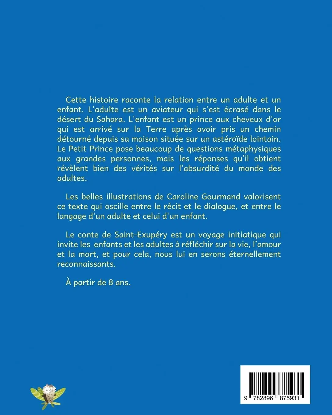 Rückseite: 9782896875931 | Le Petit Prince | Antoine de Saint-Exupéry | Taschenbuch | Französisch