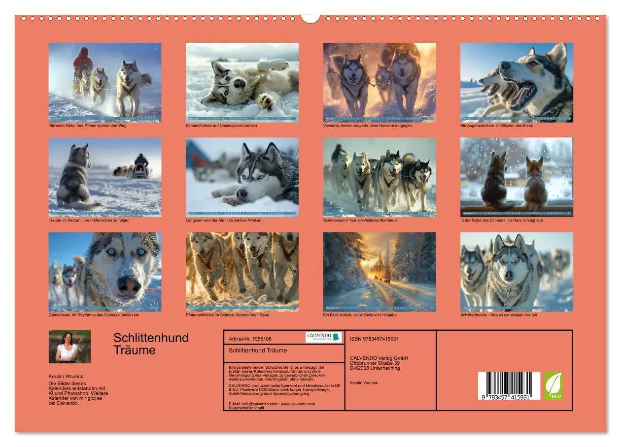 Bild: 9783457415931 | Schlittenhund Träume (hochwertiger Premium Wandkalender 2026 DIN A2...