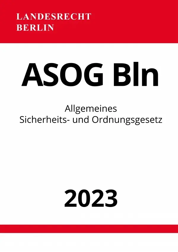 Cover: 9783757555931 | Allgemeines Sicherheits- und Ordnungsgesetz - ASOG Bln 2023 | Studier