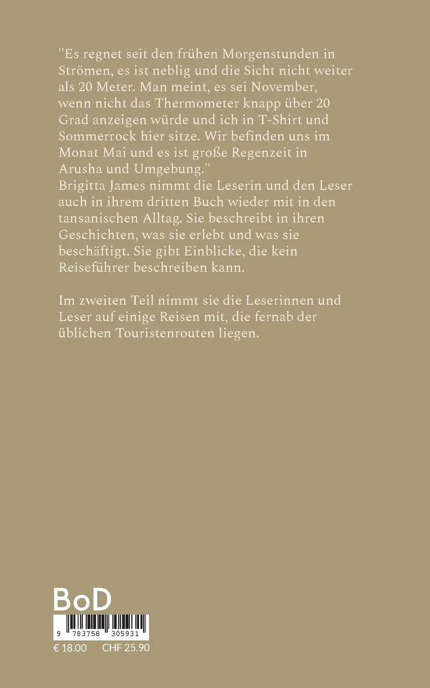 Rückseite: 9783758305931 | Geschichten vom Leben und Reisen in Tansania | Brigitta James | Buch