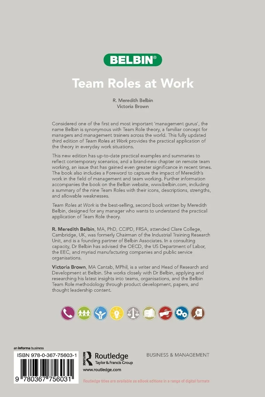 Rückseite: 9780367756031 | Team Roles at Work | R. Meredith Belbin (u. a.) | Taschenbuch | 2022