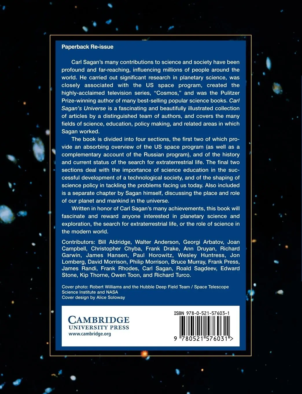 Rückseite: 9780521576031 | Carl Sagan's Universe | Yervant Terzian (u. a.) | Taschenbuch | 2009