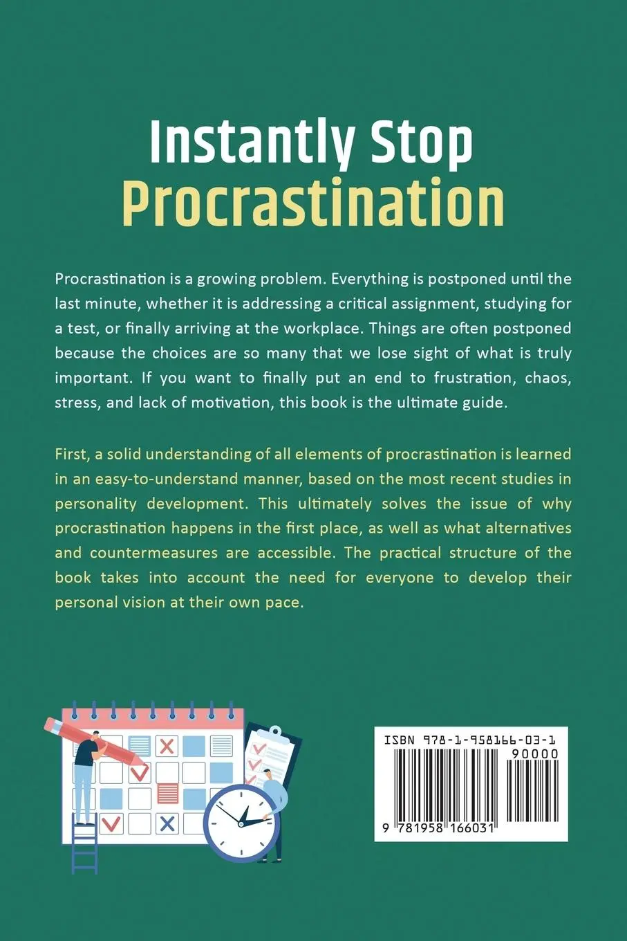 Rückseite: 9781958166031 | Instantly Stop Procrastination | Patrick Drechsler | Taschenbuch