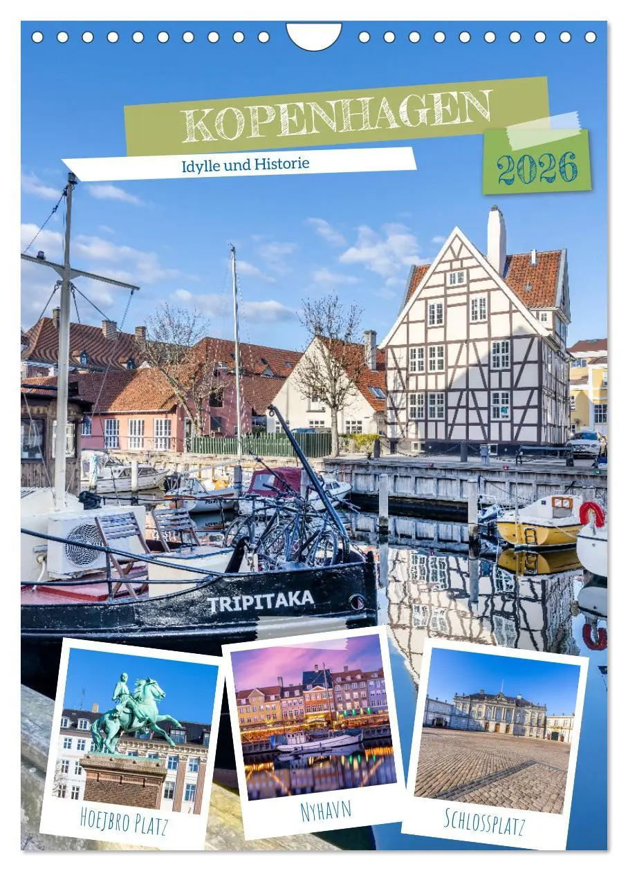 Cover: 9783516326031 | KOPENHAGEN Idylle und Historie (Wandkalender 2026 DIN A4 hoch),...