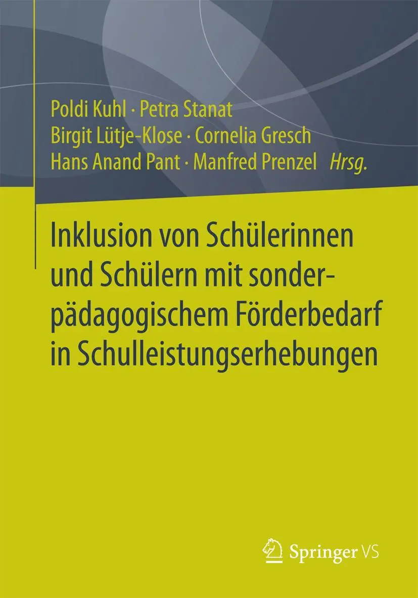 Cover: 9783658066031 | Inklusion von Schülerinnen und Schülern mit sonderpädagogischem...