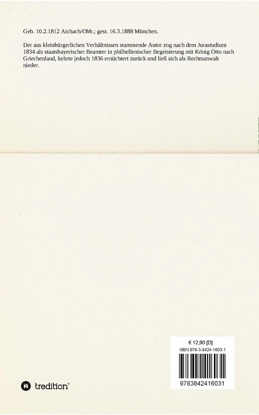Rückseite: 9783842416031 | Sommer in Oberbayern | Ludwig Steub | Taschenbuch | 176 S. | Deutsch