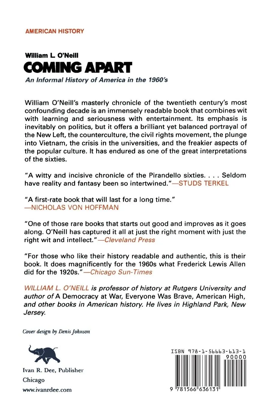 Rückseite: 9781566636131 | Coming Apart | An Informal History of America in the 1960s | O'Neill
