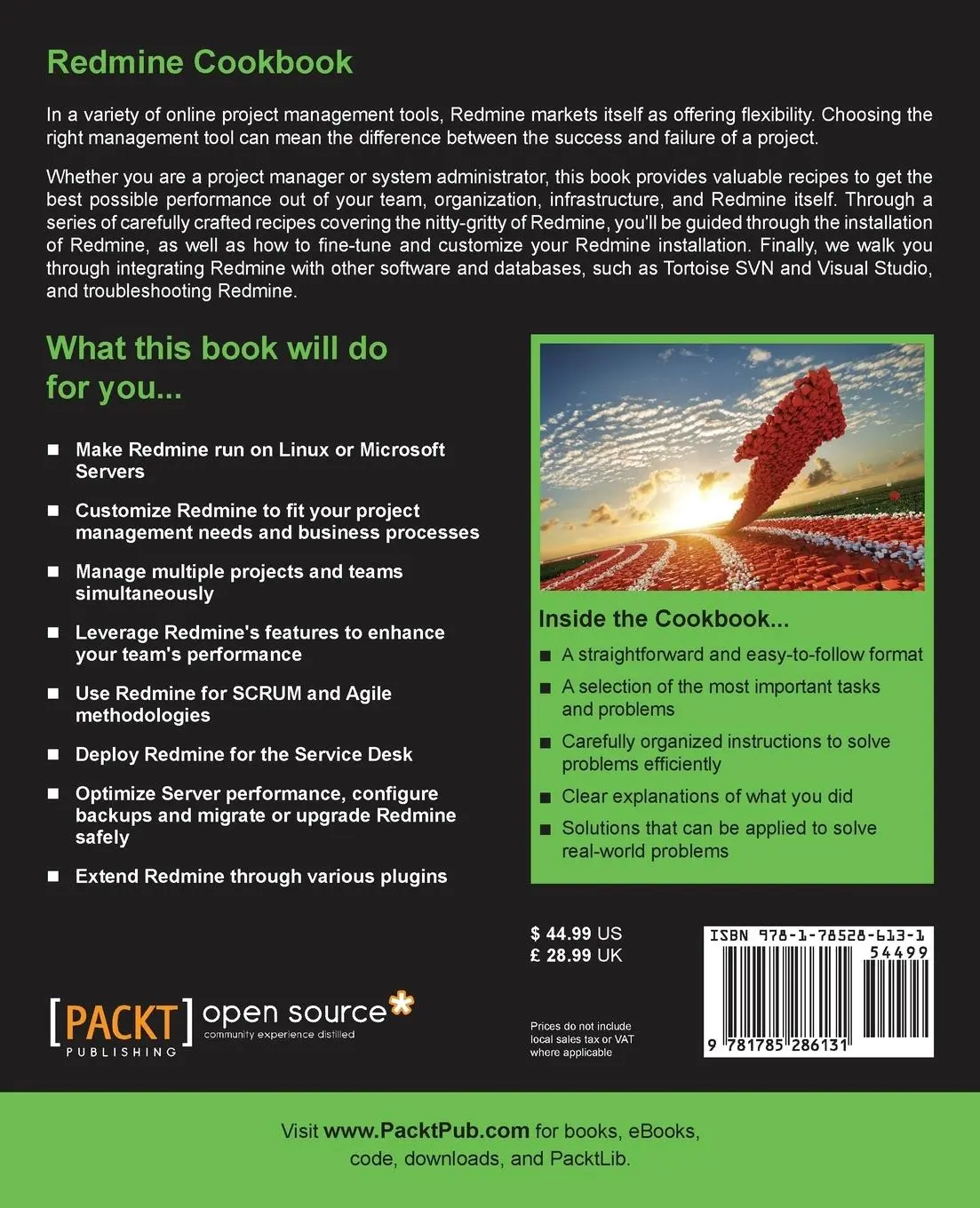 Rückseite: 9781785286131 | Redmine Cookbook | Aleksandar Pavic | Taschenbuch | Englisch | 2016