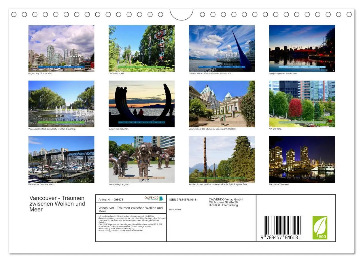 Bild: 9783457846131 | Vancouver - Träumen zwischen Wolken und Meer (Wandkalender 2026 DIN...