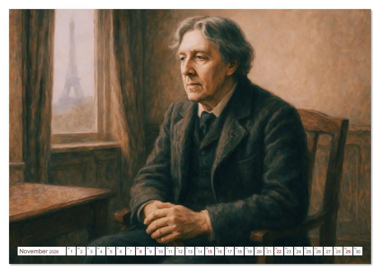 Bild: 9783516626131 | Oscar Wilde (Tischkalender 2026 DIN A5 quer), CALVENDO Monatskalender