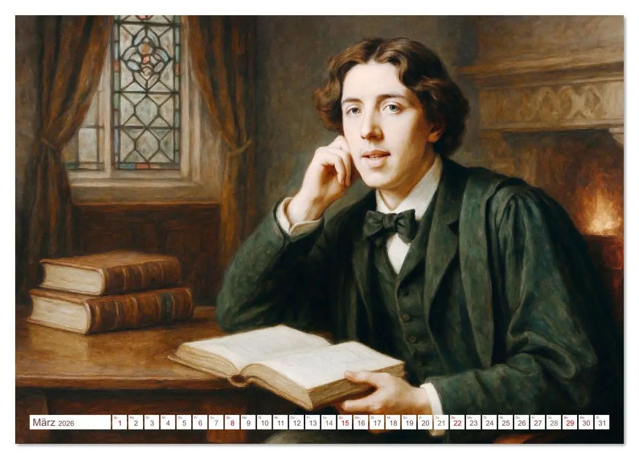 Bild: 9783516626131 | Oscar Wilde (Tischkalender 2026 DIN A5 quer), CALVENDO Monatskalender