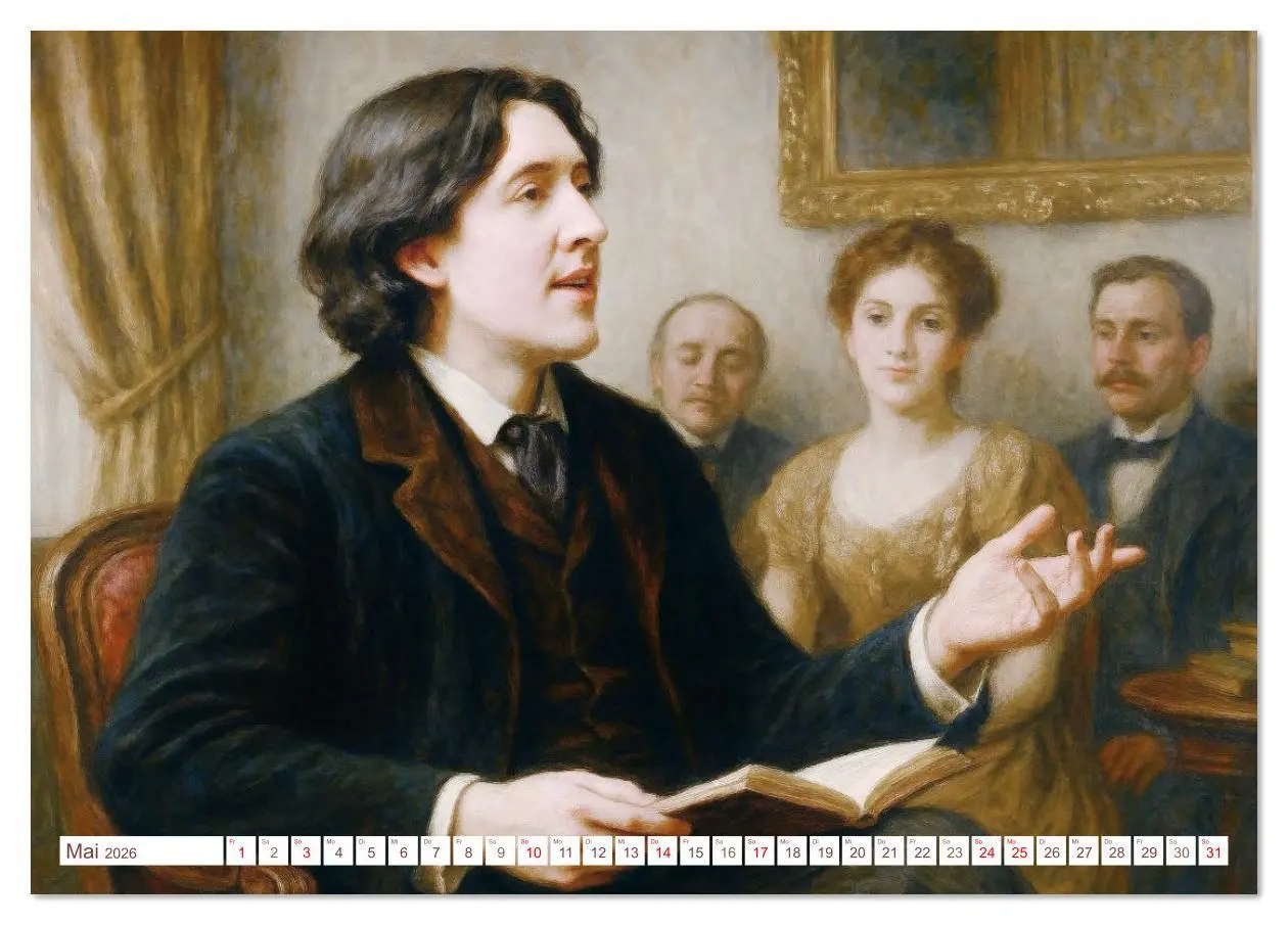 Bild: 9783516626131 | Oscar Wilde (Tischkalender 2026 DIN A5 quer), CALVENDO Monatskalender
