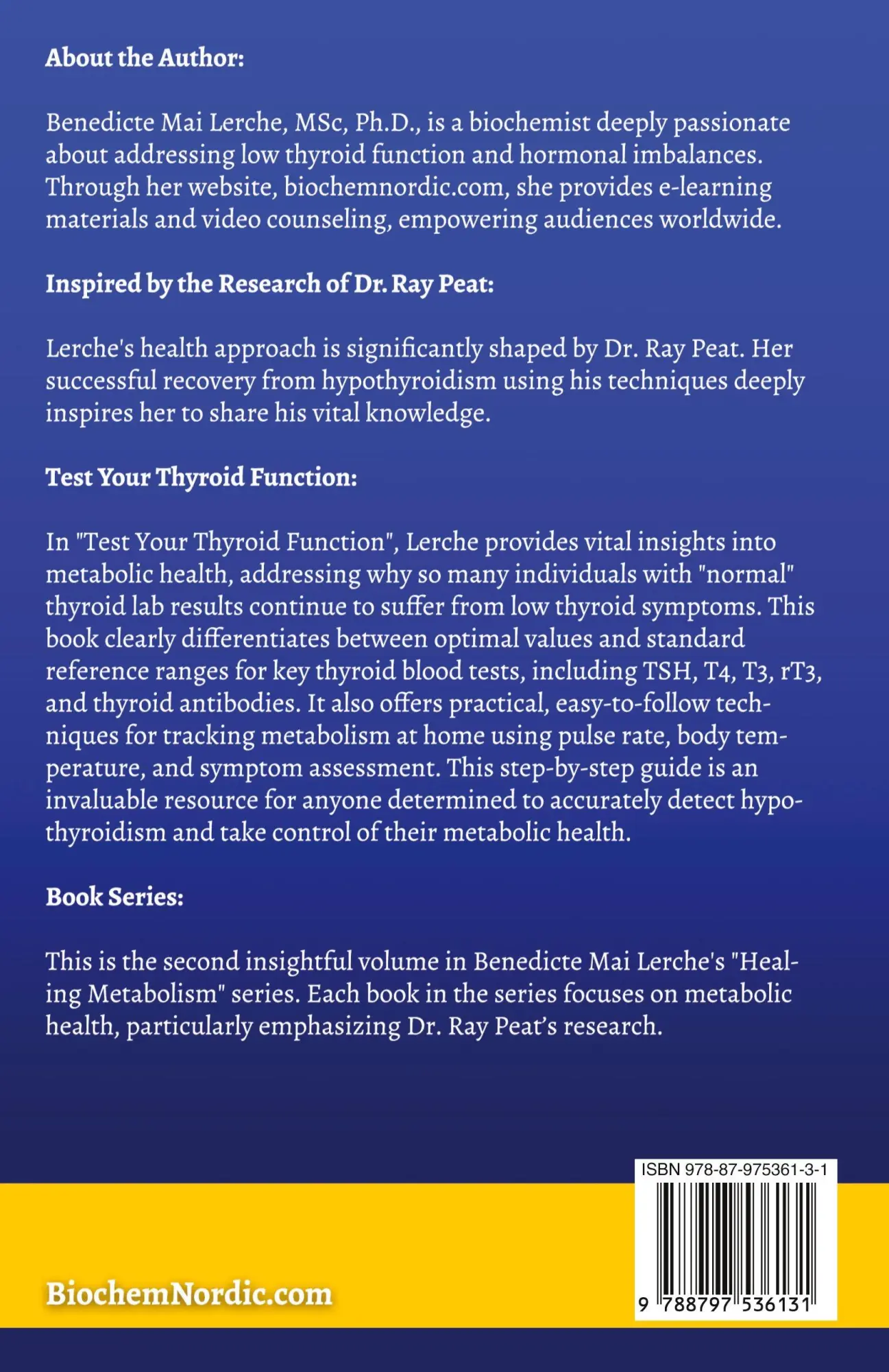 Rückseite: 9788797536131 | Test Your Thyroid Function | Benedicte Mai Lerche Msc | Taschenbuch
