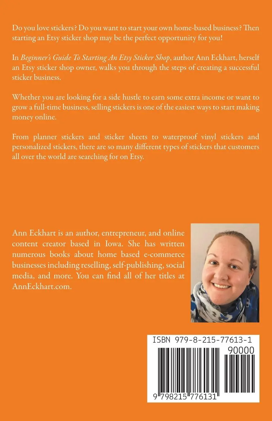 Rückseite: 9798215776131 | Beginner's Guide To Starting An Etsy Sticker Shop | Ann Eckhart | Buch
