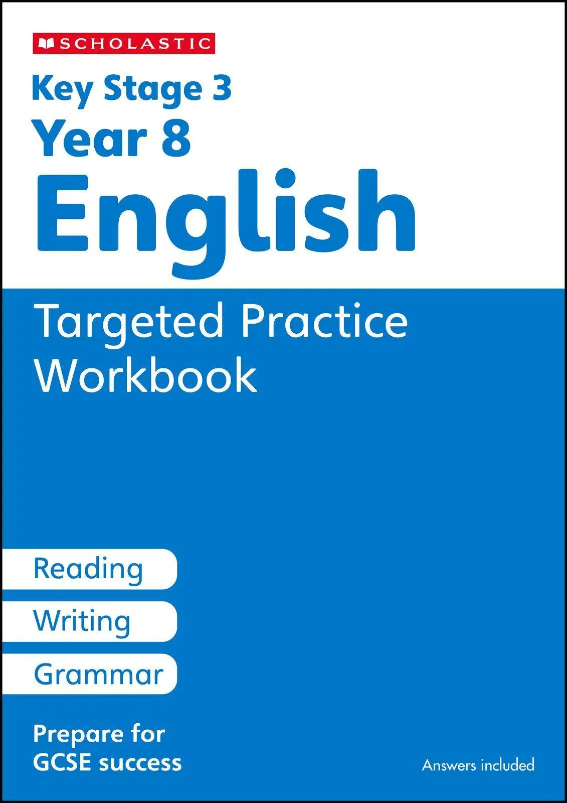 KS3 Year 8 English Targeted Practice Workbook with answers.