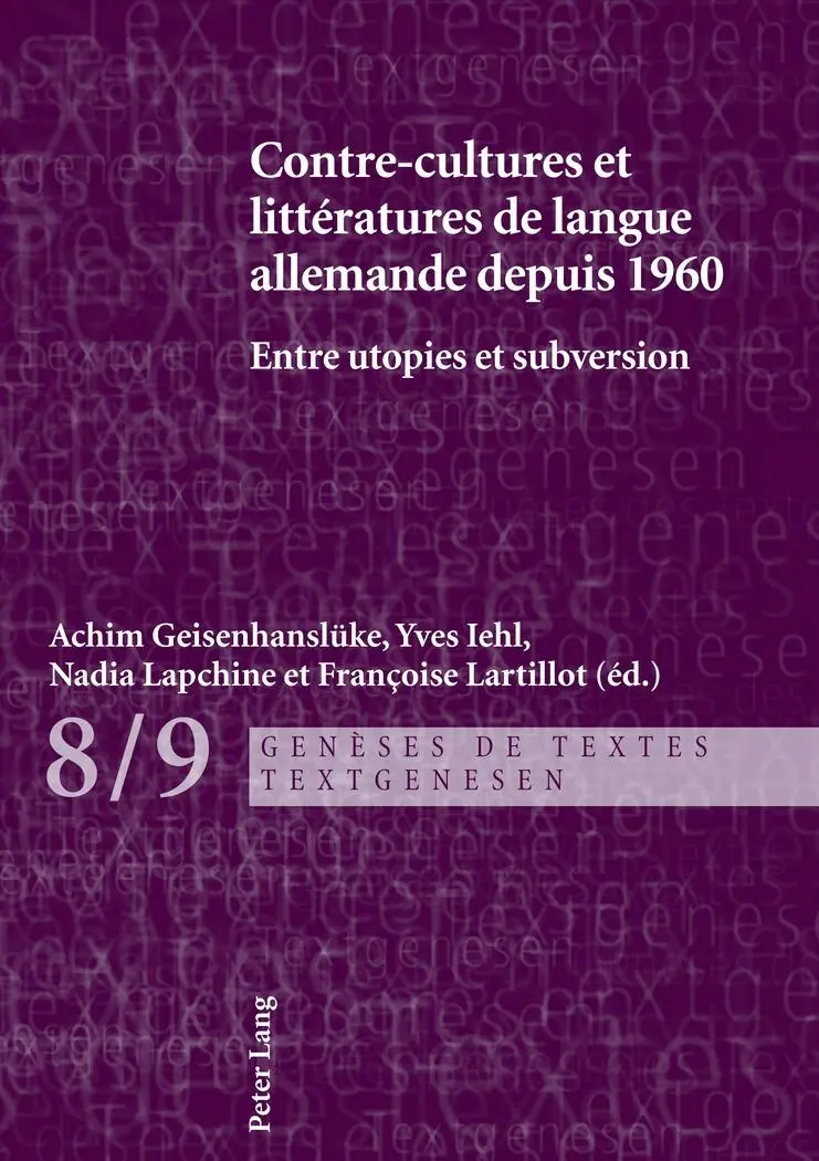 Cover: 9783034316231 | Contre-cultures et littératures de langue allemande depuis 1960 | Buch
