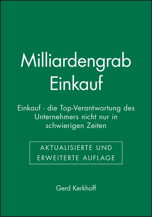 Cover: 9783527506231 | Milliardengrab Einkauf | Gerd Kerkhoff | Taschenbuch | 265 S. | 2011