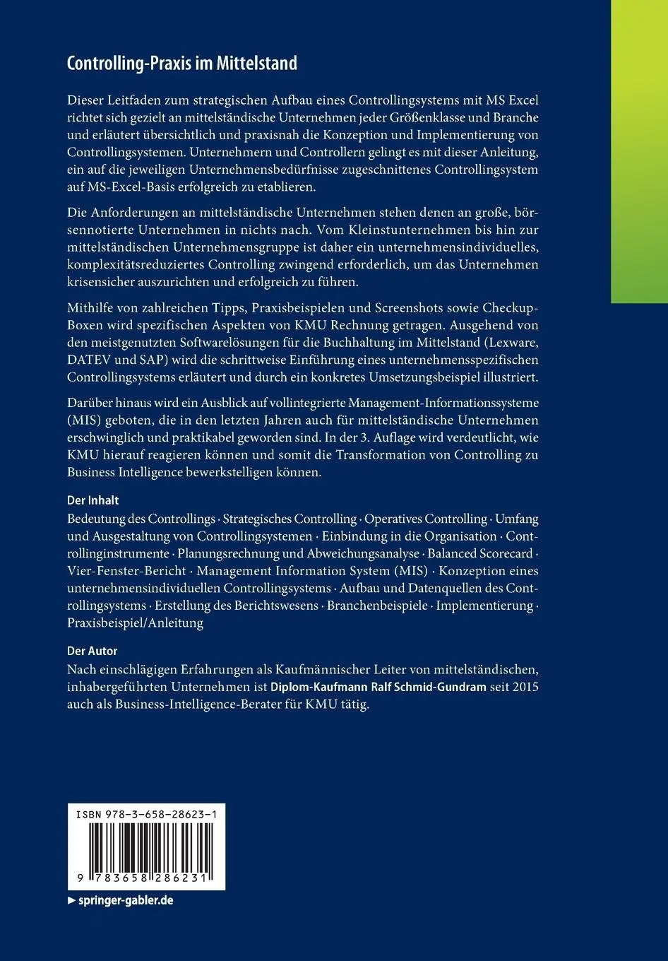 Rückseite: 9783658286231 | Controlling-Praxis im Mittelstand | Ralf Schmid-Gundram | Taschenbuch