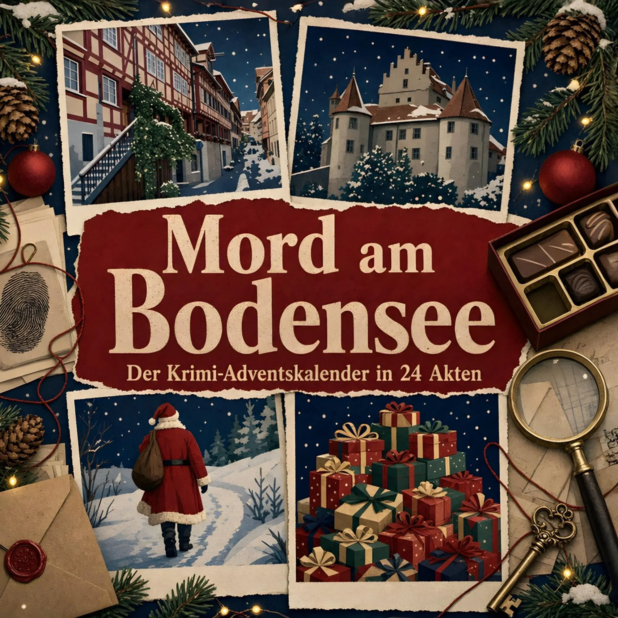 Cover: 9783696116231 | Mord am Bodensee | Der Krimi-Adventskalender in 24 Akten | Fischer