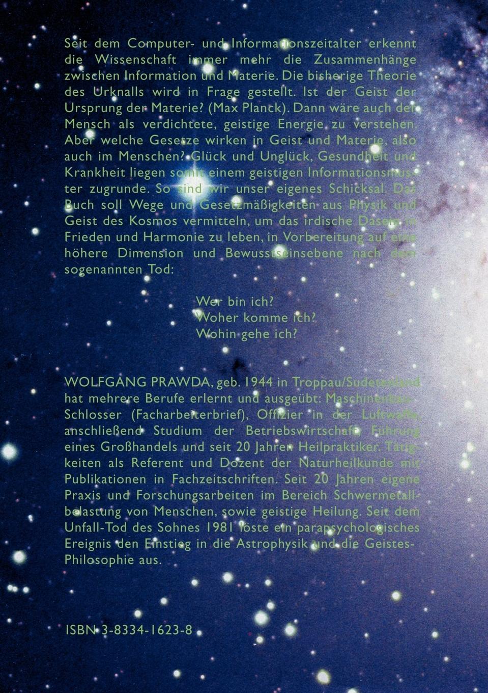Rückseite: 9783833416231 | Der Fall - Vom Geist zu Materie und Mensch | Wolfgang Prawda | Buch