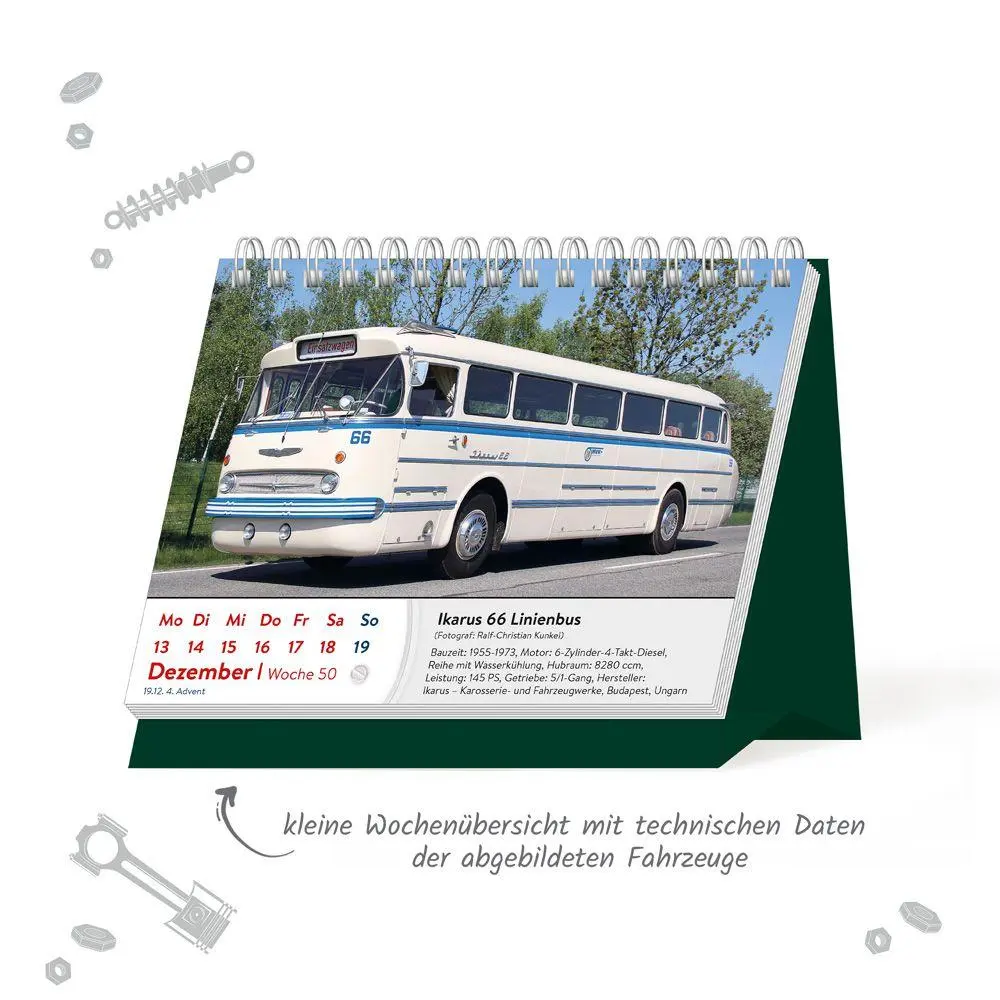 Bild: 9783988026231 | TRÖTSCH - Aufstellwochenkalender DDR Fahrzeuge 2027 | KG | Kalender