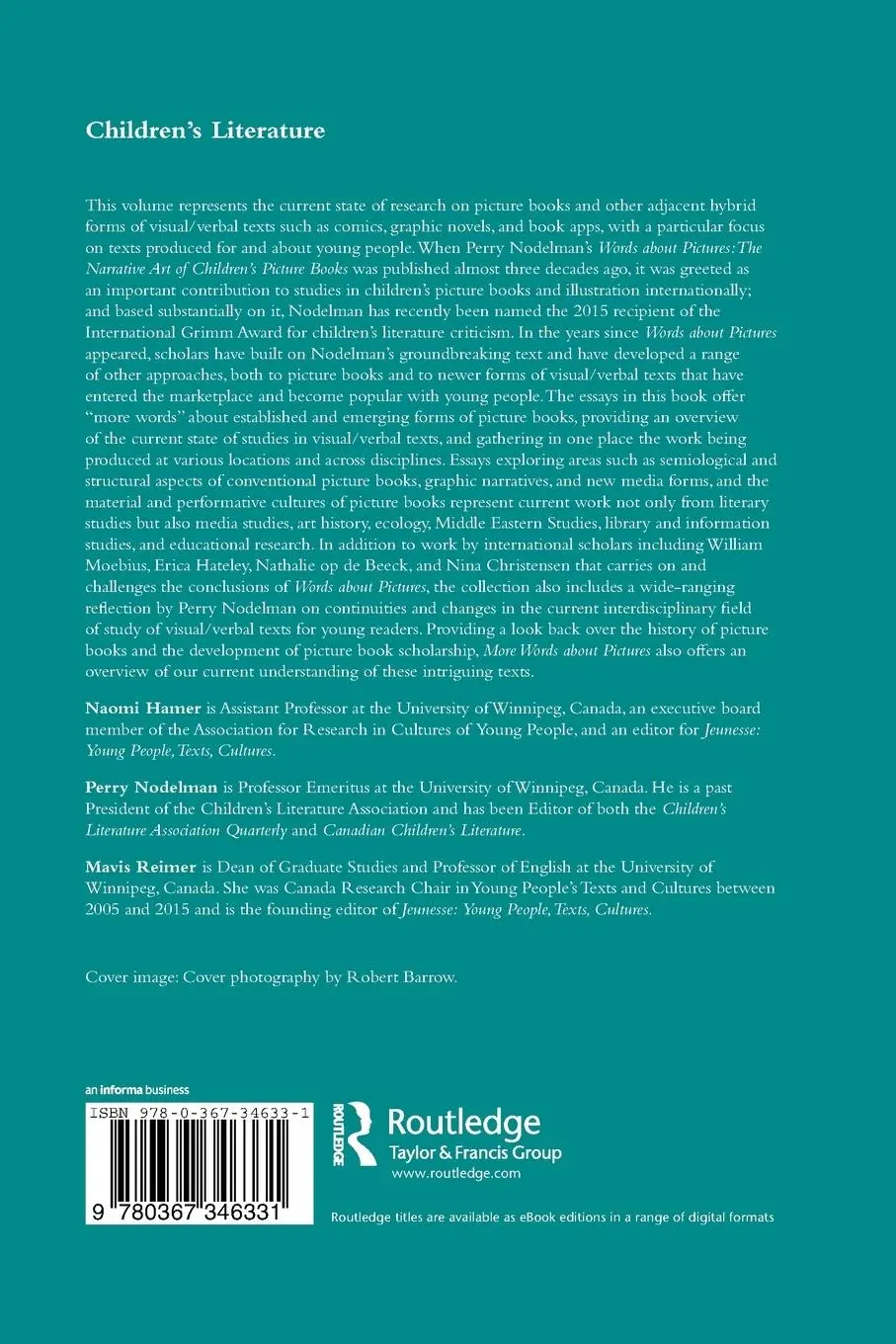 Rückseite: 9780367346331 | More Words about Pictures | Perry Nodelman (u. a.) | Taschenbuch